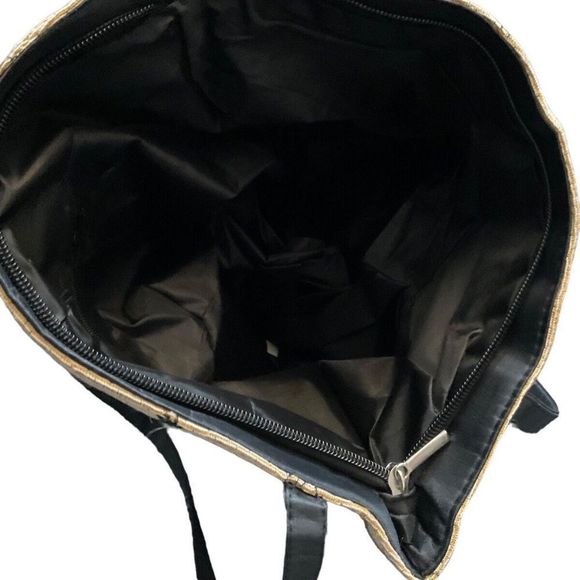 VTG Colony Collection Womens Safari African Jute Canvas Shoulder/Tote Bag Medium - Picture 5 of 5